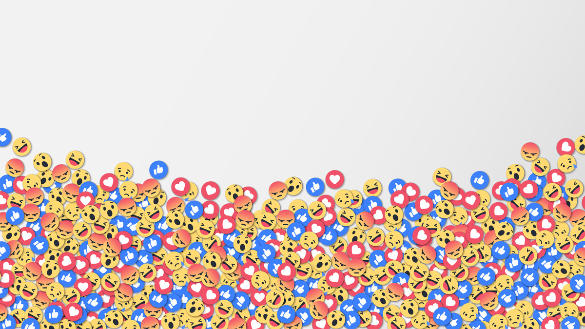 Illustration of social media reaction icons