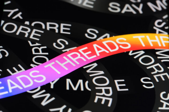 Threads text in the style of the app's logo