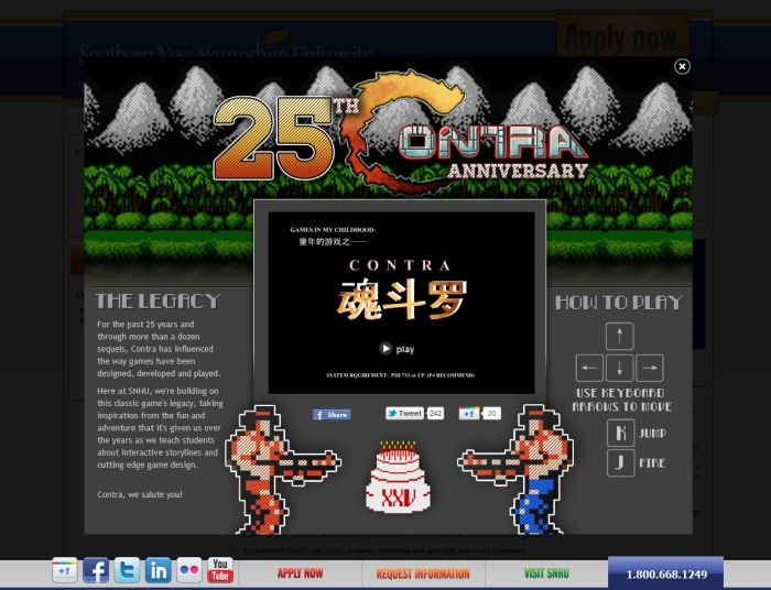 Unlock SNHU.edu with the Konami code