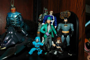 shelf full of action figures